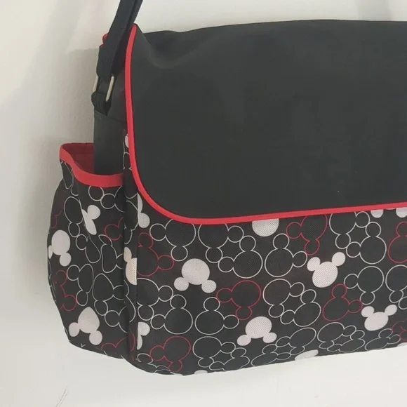 Vintage Mickey Mouse Duffel Bag Red/Black - Picture 4 of 8